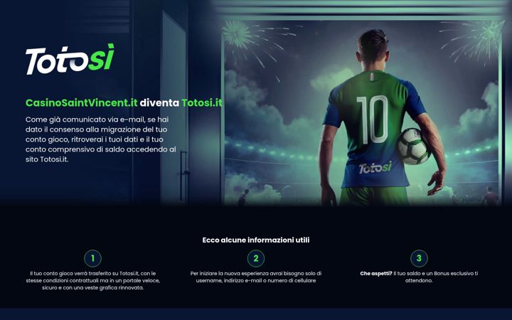 Screenshot of casinosaintvincent.it
