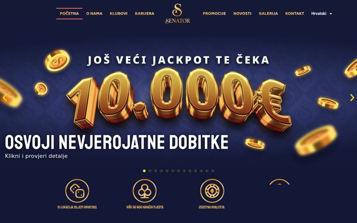 Screenshot of casinosenator.hr