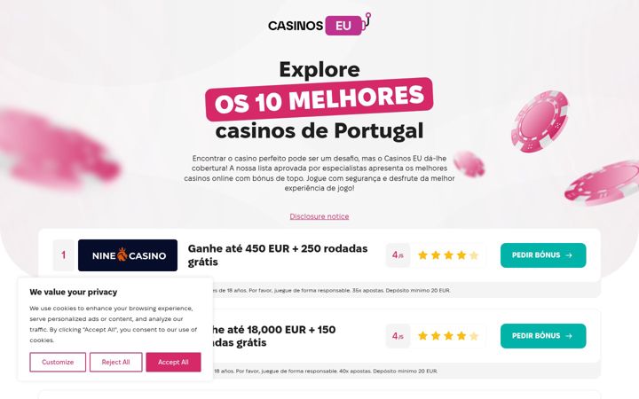 Screenshot of casinoseu.com