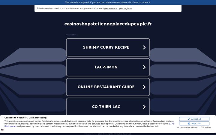 Captură de ecran a casinoshopstetienneplacedupeuple.fr