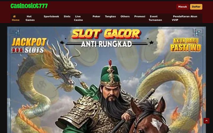 Screenshot of casinoslot777.net