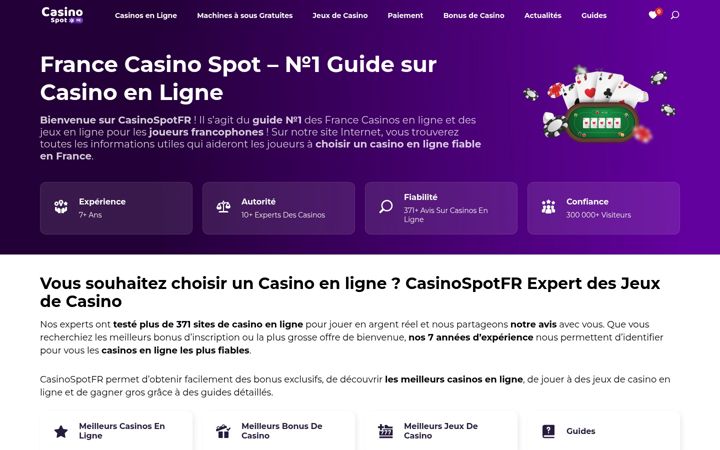 Screenshot of casinospotfr.com