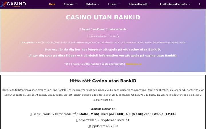 Zrzut ekranu casinoutanbankid.co