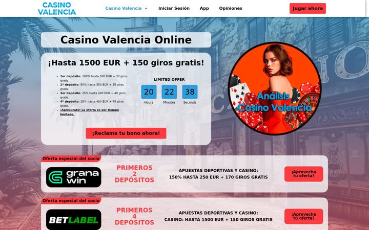 Snímek obrazovky casinovalenciaonline.com