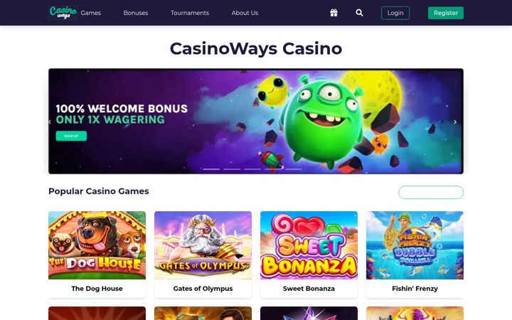 Screenshot του casinowayscasino.co.uk