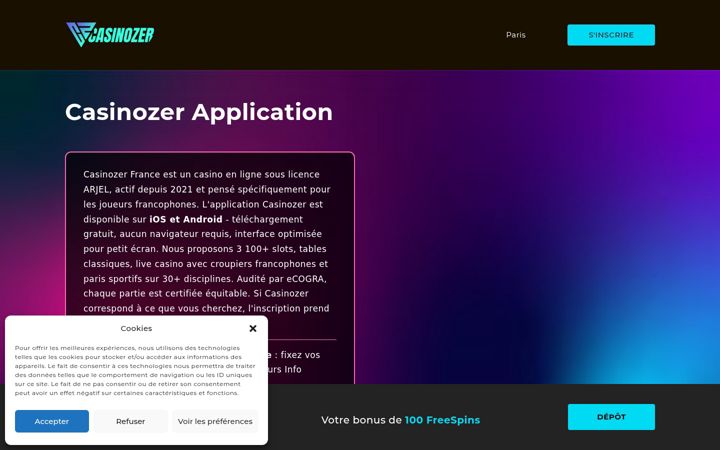 Screenshot of casinozerapp-fr.com