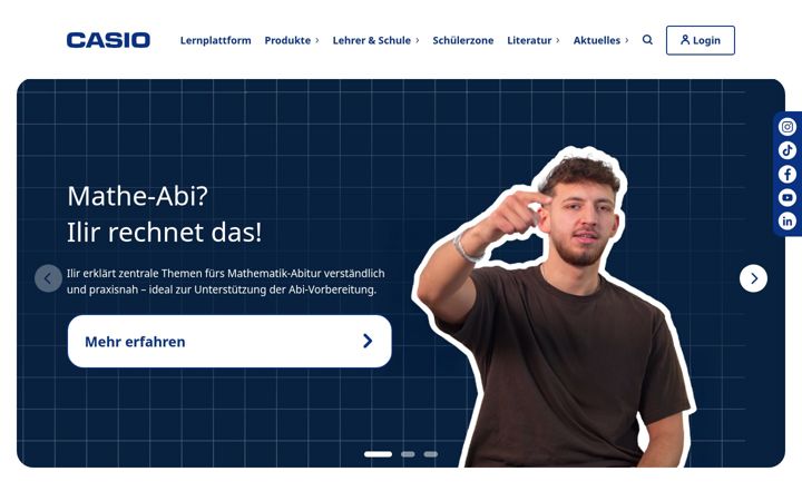 Screenshot of casio-schulrechner.de