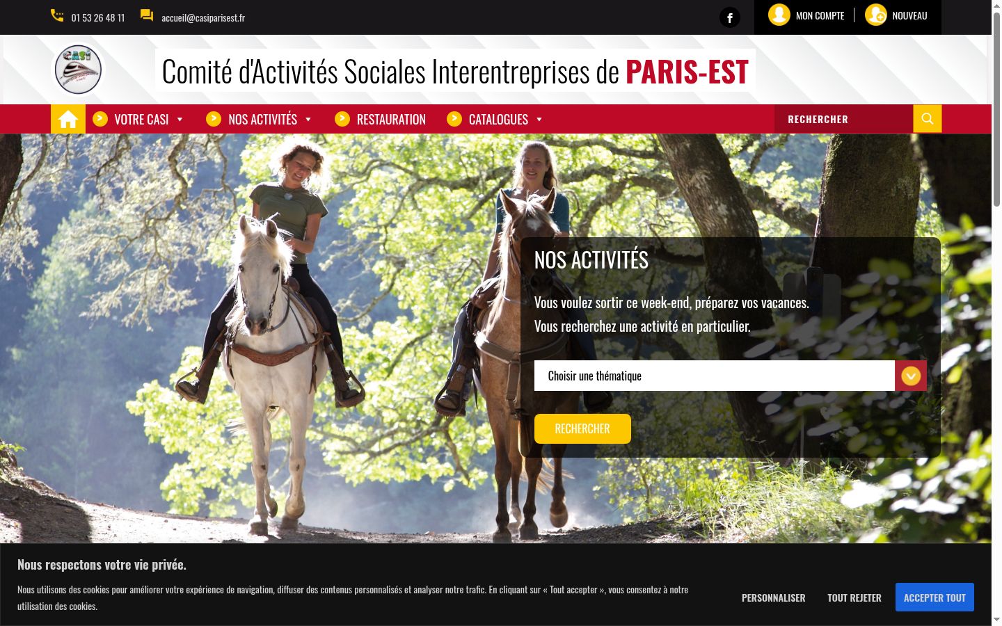 Screenshot des Einwilligungsbanners vor jeglicher Interaktion