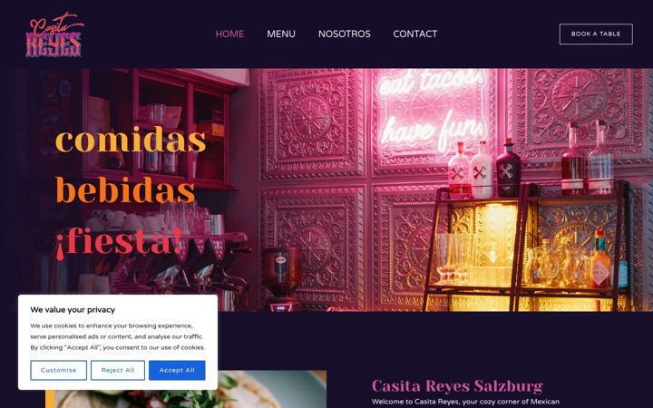 Screenshot of casitareyes.com