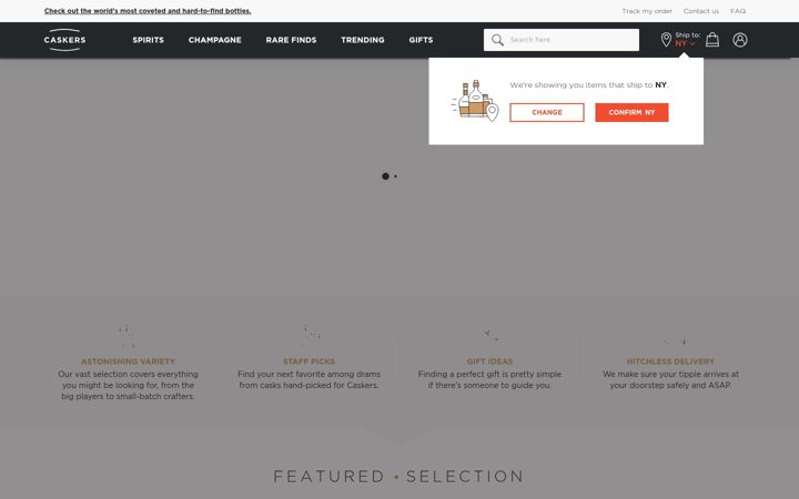 Screenshot of caskers.com