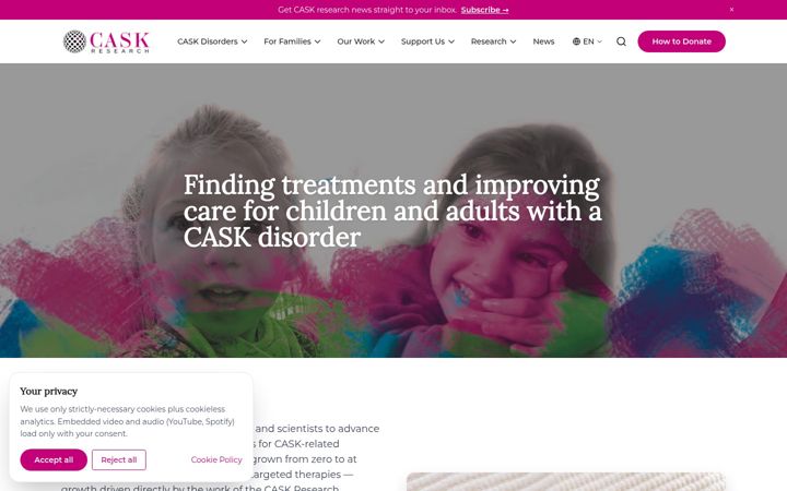 Screenshot of caskresearch.org