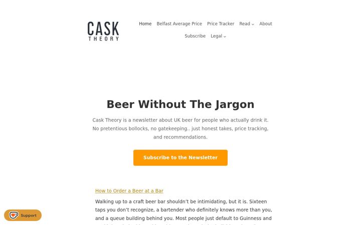 Screenshot of casktheory.co.uk