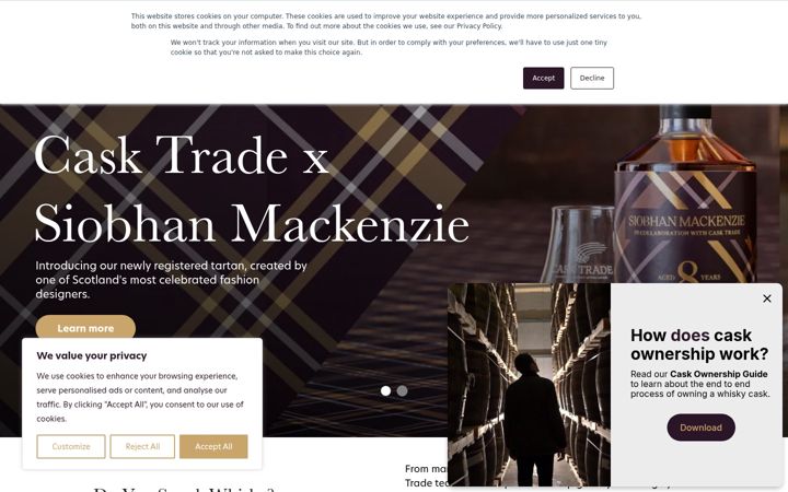 Screenshot of casktrade.com