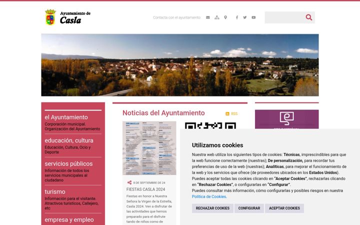 Captura de pantalla de casla.es