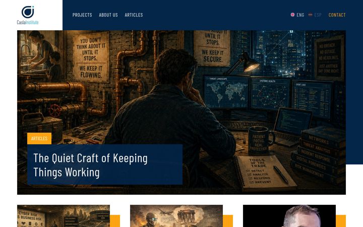 Screenshot of caslainstitute.org