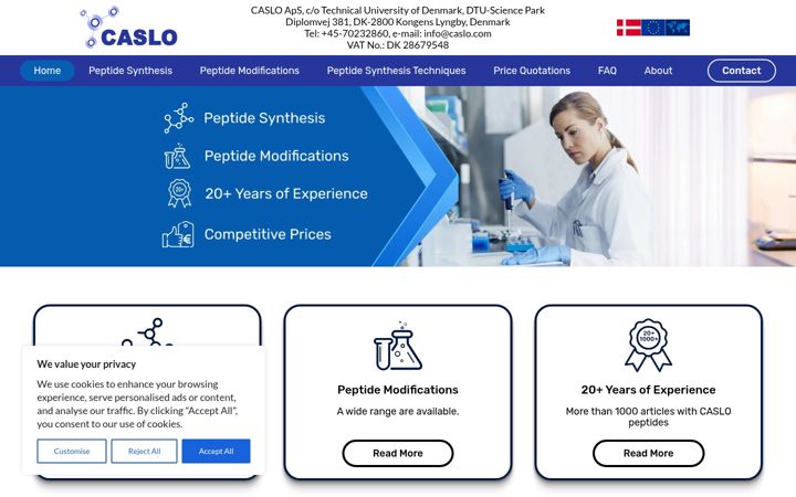 Screenshot of caslo.com
