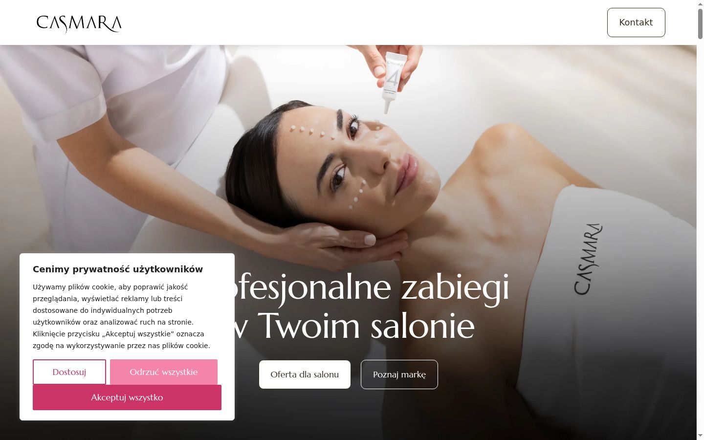 Captura de ecrã do banner de consentimento apresentado antes de qualquer interação