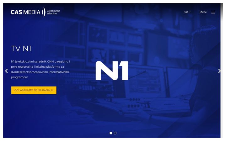 Screenshot of casmedia.rs
