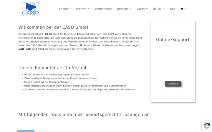 Screenshot of caso.de