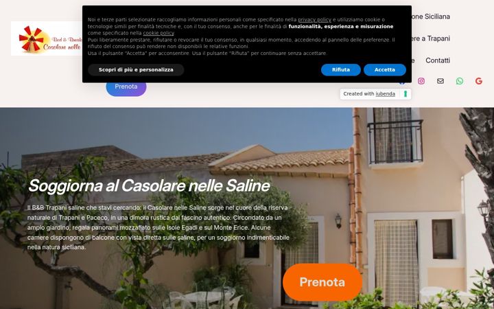 Screenshot of casolarenellesaline.it