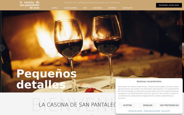 Screenshot of casonadesanpantaleon.com