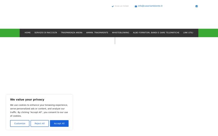Screenshot of casoriambiente.it