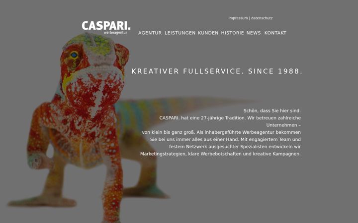 Screenshot of caspari-werbeagentur.de