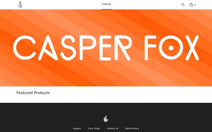 Screenshot of casperfoxmerch.com