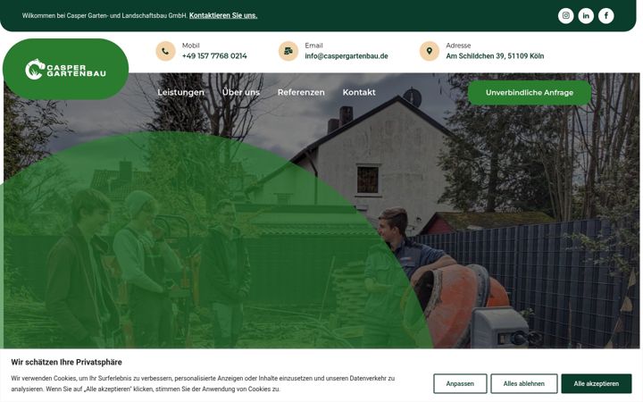 Screenshot of caspergartenbau.de
