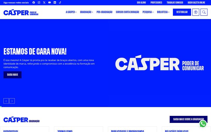 Ekrānuzņēmums no casperlibero.edu.br
