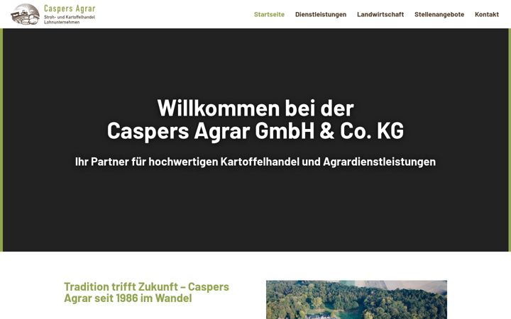 Skærmbillede af caspers-agrar.de