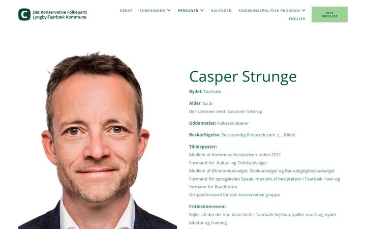 Screenshot of casperstrunge.dk