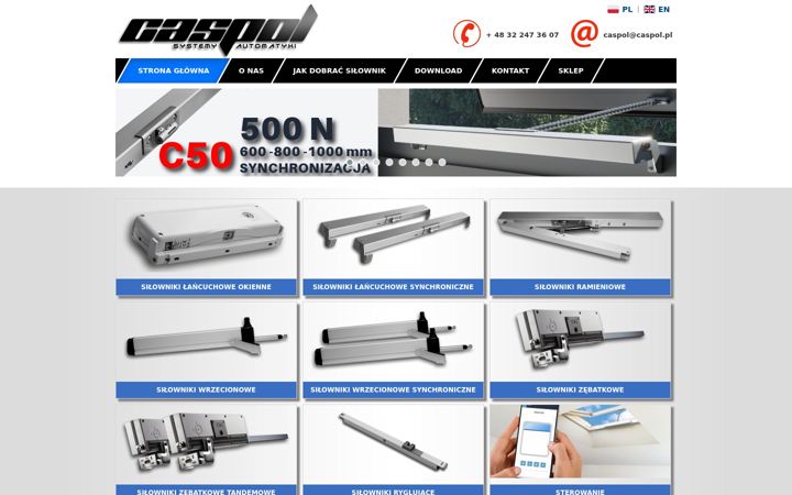Screenshot of caspol.pl