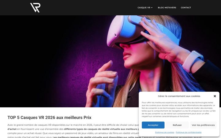 Screenshot of casque-vr.shop