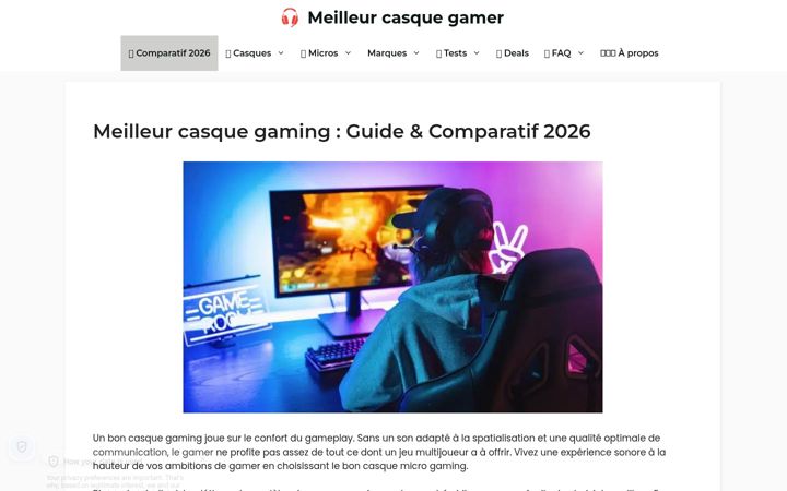 Screenshot of casquegaming.com
