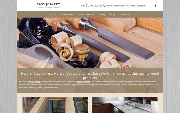 Screenshot of cass-joinery.co.uk