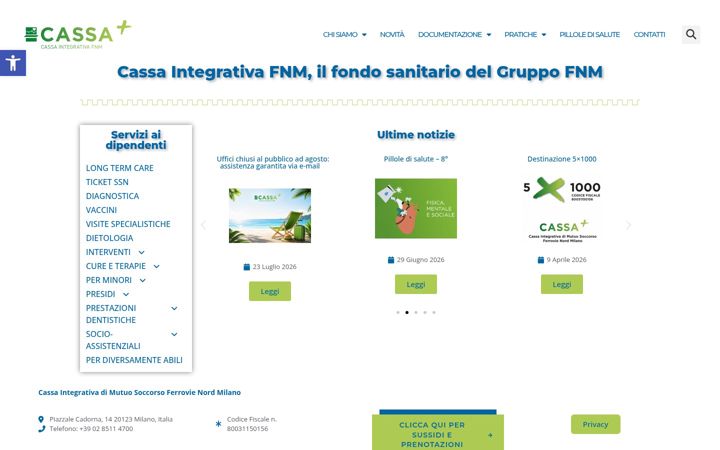 Ekrano kopija cassaintegrativafnm.it