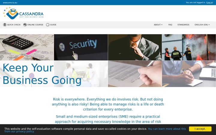 Screenshot of cassandra-resilience.eu