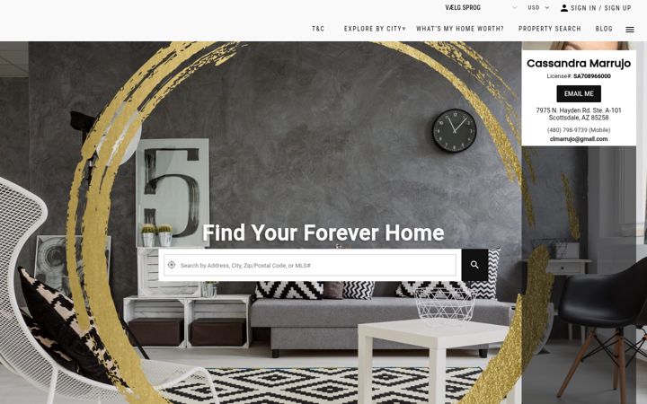 Screenshot of cassandramarrujo.com