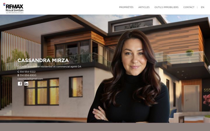 Screenshot of cassandramirza.com