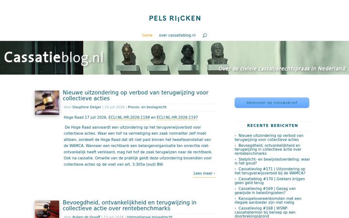 Screenshot of cassatieblog.nl