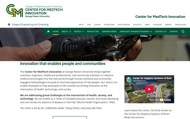Screenshot of cassbi.gmu.edu