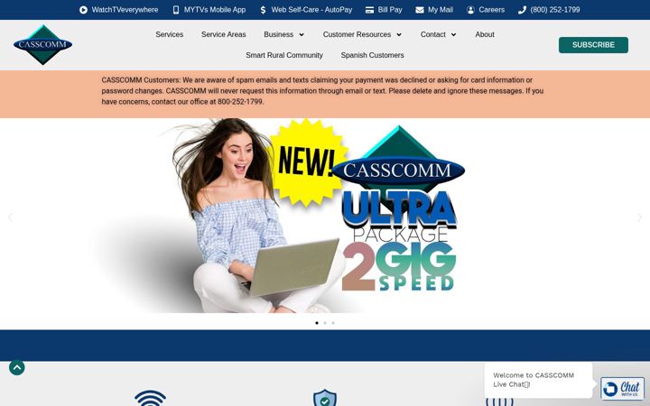 Ekrānuzņēmums no casscomm.com