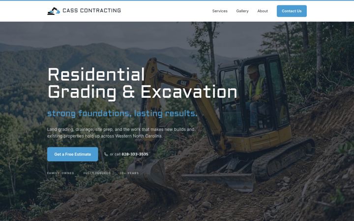 Screenshot of casscontracting.com