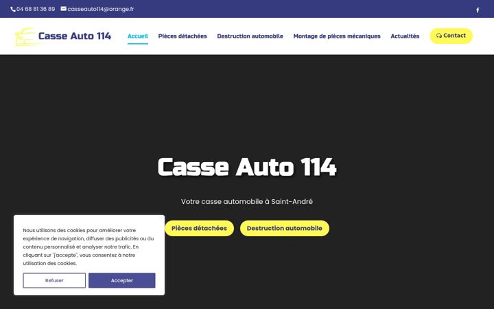 Captură de ecran a casseauto114.fr