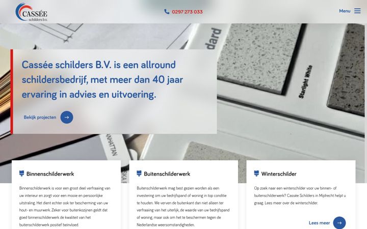 Screenshot of casseeschilders.nl