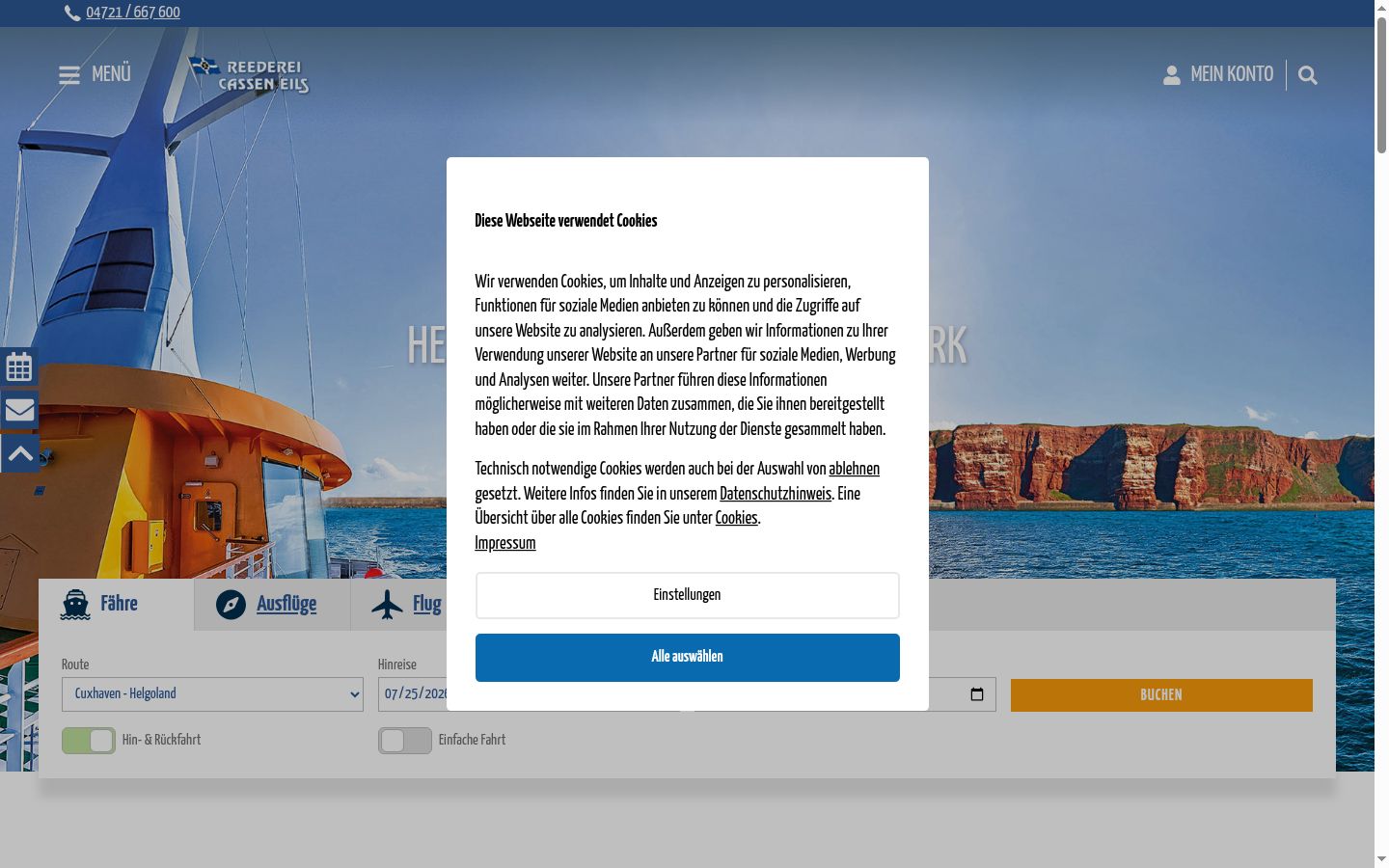 Sutikimo reklamjuostės, rodytos prieš bet kokią sąveiką, ekrano kopija