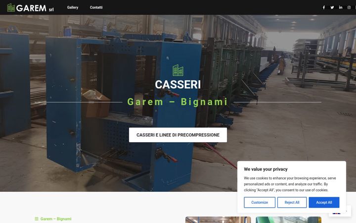Screenshot of casseri-garembignami.it