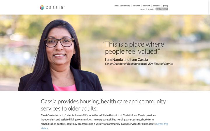 Screenshot of cassialife.org