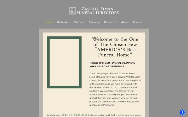 Screenshot of cassidyflynnfuneralhome.com